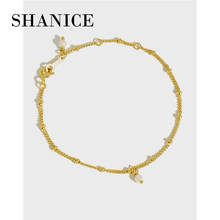 SHANICE Gold Color Inter-bead Chain Genuine 100% 925 Sterling Silver Chain Link Women Bracelet  Bracelet Japan Jewelry Girl's 2024 - buy cheap