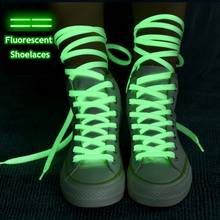 1 Pair Luminous Shoelaces Flat Sneakers Canvas Shoe Laces Glow In The Dark Night Color Fluorescent Shoelace 80/100/120/140cm 2024 - купить недорого