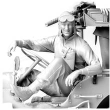 Figura de resina 1/16 de hombre moderno, modelo sit (sin coche), Kit de construcción de figura sin montar 2024 - compra barato