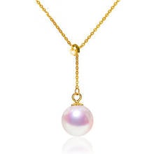 XF800 Fine Jewelry Real 18K Gold Pendant Necklace Natural AKOYA Seawater Pearl Genuine AU750 Chain For Women Luxury Gift D513 2024 - buy cheap