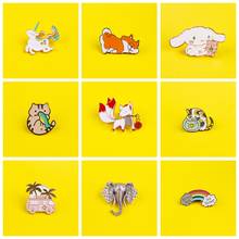 Kawaii Cartoon Pin Accessories Metal Badges For Clothes Anime Icon Enamel Pin Decorative Lapel Pin Bag Badge Gift Paired Jewelry 2024 - buy cheap