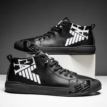 2021 Superstar Fashion Letter Black Print High top Sneakers Men Skateboard Shoes Seasons Comfort Sport Shoes Men zapatos hombre 2024 - buy cheap