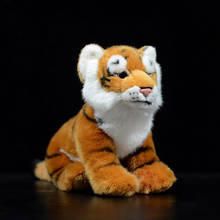 Bonito tigre de bengala brinquedo de pelúcia da vida real amarelo panthera tigris tigris boneca macio realista animais de pelúcia simulação crianças presente modelo 2024 - compre barato