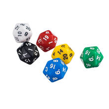 6pcs 20 Sided D20 Colorful Dice for Playing  D&D RPG Board Game Favours and Math Teaching 2024 - buy cheap