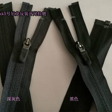 Cremallera YKK negra con deslizador de cuero, extremo abierto para accesorios de costura de chaqueta, 10 unids/lote 2024 - compra barato