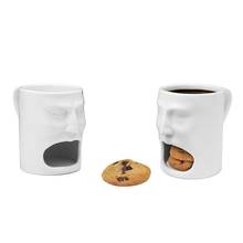 Taza de cerámica con cara creativa para café, leche, té, galletas, Dunk, soporte para galletas, regalo divertido, 170ml 2024 - compra barato