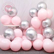 Globos de helio rosa para decoración de fiestas de cumpleaños, macarrón grueso, diseño de arco de boda, accesorios 2024 - compra barato