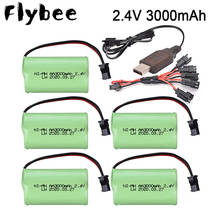 2.4v 3000mah NiMH Battery with charger For Rc toys Car Tanks Trains Robot Boat Gun Ni-MH AA 3000mah 2.4v Rechargeable Battery 2024 - buy cheap