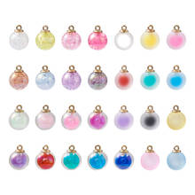 56pcs/Box Frosted Round Global Ball Acrylic Pendants Charms with CCB Plastic Bails for Drop Earrings Handmade DIY Jewelry Making 2024 - buy cheap