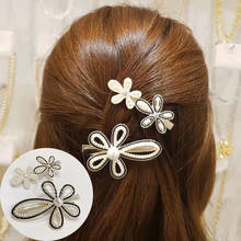 Fashion Korean Beaded Pearl Barrettes Elegant Hair Jewelry For Women Flower Hairgrips Headwear Hair Accessories Duckbill Clip 2024 - buy cheap