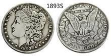 US 1893-S Morgan Dollar Silver Plated Copy Coin 2024 - buy cheap