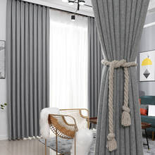 Cortinas opacas de Color sólido para sala de estar, dormitorio, cocina, decoración del hogar, 40-60%, Color gris 2024 - compra barato