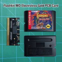 Maklevania Bloodlines -Flashkit MD, tarjeta PCB dorada sin electrodos, Cartucho de juegos MD de 16 bits para consola MegaDrive Genesis 2024 - compra barato