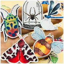 Pegatinas decorativas para álbum de recortes, calcomanías Vintage de mariquita y insectos para botella, DIY, álbum de recortes, diario, planificador, 36 unids/paquete 2024 - compra barato