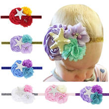 1 pcs bebê bandana fita infantil da criança crianças acessórios para o cabelo menina recém-nascido cristal bandagem turbante estrela flor floral headwear 2024 - compre barato