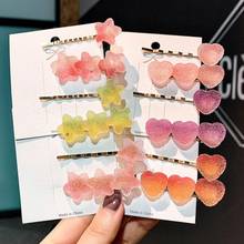 2pcs/Set Cute Hair Clip Girls Snap Hair Heart Shape Barrette Star Hairpin Headdress Accessories Beauty Styling Tools Wholesale 2024 - buy cheap