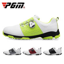 Новое поступление 2020, обувь для гольфа PGM, Мужская водонепроницаемая Спортивная обувь с шипами, нескользящие спортивные кроссовки, мужские ручки, обувь для гольфа с пряжкой 2024 - купить недорого