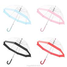 Прозрачный Полуавтоматический зонт D24 20 для мальчиков и девочек, зонтик от дождя с мультяшным дельфином 2024 - купить недорого