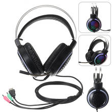 USB Wired Gaming Headset 7.1 Surround RGB Light Headphone With Microphone Support For PC PS4 Phone Equipment Earphone 2024 - buy cheap