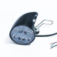 36V 48V eBike Light Scooter Lamp Electric Bicycle 4 LED Front Headlight Ultra-Bright Spotlight with Horn N0HA 2024 - buy cheap