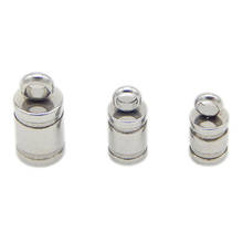 20pcs/lot Stainless Steel Cord End Clasps Crimp Bead For 2/3/4/5/6mm Round Leather Cord DIY Connector 2024 - buy cheap