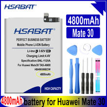 Hsabat bateria hb486586ecw 4800mah, para huawei mate30 mate 30 segundo, nova6 nova6 se v30 2024 - compre barato