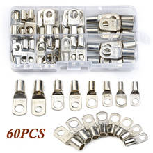 60Pcs Electrical Wire Ring Connectors Copper Tube Lug Batter Starter Cable Welding Crimp Terminals Kit 2024 - buy cheap