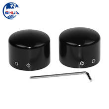 1Pair  Front Axle Nut Covers Caps Bolt For Harley Touring Softail Road King FLTR FLHT FLHRC Street Electra Tri Glide Sportster 2024 - buy cheap