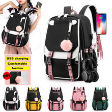 New Fashion Girls School Backpacks Anti Theft USB Charge Backpack Waterproof Multi Pocket Bagpack Teenage Travel Bag 2024 - buy cheap