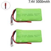 2PCS/lot 7.4V 3000mah 20C Lipo Battery For Radiolink RC3S RC4GS RC6GS Transmitter lipo 3000mAh Battery 7.4V high quality battery 2024 - buy cheap