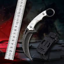 Karambit-cuchillo de caza de bolsillo CSGO, herramienta táctica de supervivencia para exteriores, multiherramienta EDC, mango de cuchilla fija Aleck 2024 - compra barato