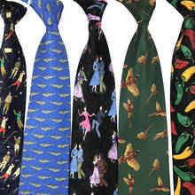 Corbatas de lujo para Hombre, corbata ancha con estampado de delfín y guitarra de pájaro de Golf, corbatas clásicas de negocios para boda, 10CM 2024 - compra barato