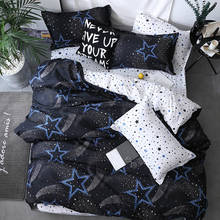Conjunto de roupa de cama com edredom estrela, coração, lençol, simples, king size, solteiro, casal, queen, nórdico, geométrico 2024 - compre barato
