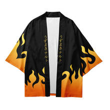 Kimono de Anime Top Demon Slayer para hombre y mujer, traje de Cosplay de Kimetsu No Yaiba, Kimono japonés de nuevo diseño, Haori Yukata, abrigo informal 2024 - compra barato