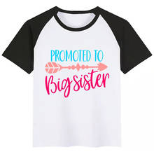 BoysGirls Promoted To Big Sister Cartoon Print T Shirt Kids Funny Clothes Children Summer Short Sleeve Baby T-shirt 2024 - buy cheap