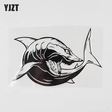 YJZT 16,5 CM × 10,4 CM feroz marinos tiburón pegatina pegatinas para coche de 13D-1203 2024 - compra barato