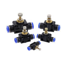 10PCS/LOT Pneumatic Airflow Regulator SA 4mm 6mm 8mm 10mm 12mm OD Hose Tube Gas Flow Adjust Valve Connector Pneumatic Fittings 2024 - buy cheap