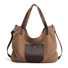 2021 Fashion New Women Handbag  Ladies Shoulder Bag High Quality Soft Canvas Large Capacity Bag Shopping Bag 2024 - buy cheap