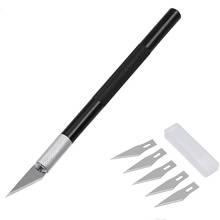 Non-Slip Metal Scalpel Knife Tools Kit Cutter Carving Engraving Craft knives + 5 Blades Mobile Phone PCB DIY Repair Hand Tools 2024 - buy cheap