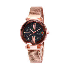 2020 модные популярные Звездные женские часы Японский часовой Водонепроницаемый кварцевый Круглый циферблат эстетические зеркальные женские часы в форме цветка 2024 - купить недорого