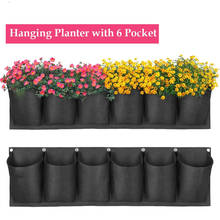Wall Hanging Garden Flower Pot Planter 4/6 Pockets Layout Waterproof Vertical Wall Hanging Planting Bags Outdoor Indoor 2024 - buy cheap