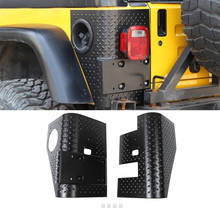 Cubierta de ángulo de envoltura de luz trasera, pegatina de decoración embellecedora para Jeep Wrangler TJ 1997-2006 ABS, accesorios exteriores de coche negro 2024 - compra barato