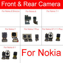 Frente & traseira câmera traseira modelo para nokia 7 7.1 7.2 x7 8.1 8 sirocco mais pequena câmera + principal grande câmera cabo flex peças de reparo 2024 - compre barato
