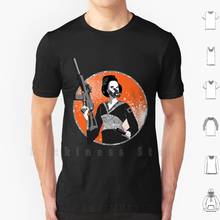 Camiseta con estampado de Geisha y ametralladora 100% algodón, camiseta fresca, espada de pistola Geisha japonesa 2024 - compra barato