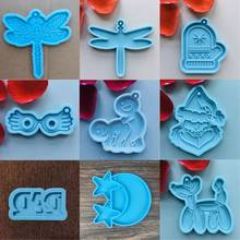 DIY Silicone Dragonfly Gloves Pendant Resin Mold Letter DAD Keychain Balloon Dog Resin Casting Mold Resin Crafting Tools 2024 - buy cheap