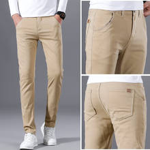 6 Colors 2021 New Spring and Summer Men's Slim Casual Pants Fashion Business Cotton Brand Thin Trousers Classic Style 2024 - buy cheap