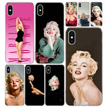 Marilyn monroe caso de telefone capa para iphone 13 12 11 pro 7 8 6s plus + x xs max xr 5 5S se moda arte tpu coque escudo capa 2024 - compre barato