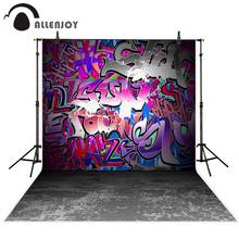 Allenjoy fotografia pano de fundo spray graffiti arte de rua moda estilo fotográfico photophone photocall 2024 - compre barato