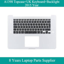 Original A1398 Keyboard 2015 Year For Macbook Pro 15.4" A1398 UK Keyboard Backlight Backlit Topcase Case Cover Replacement 2024 - buy cheap