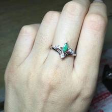 Inlaid Natural Columbia Emerald Simple Rhombus Ring S925 Sterling Silver With Fine Fashion Jewelry for Women【FS Jewelry】 2024 - buy cheap